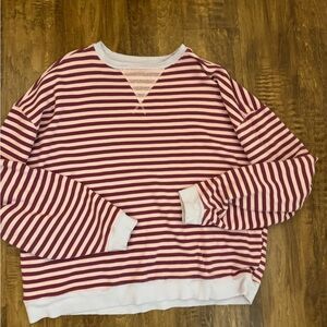 We The Free Pink and White Striped Knit